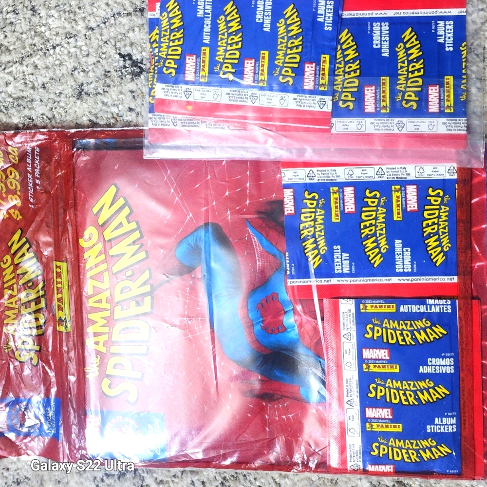 1 panini marvel amazing spider man sticker albums with additional 15 stickers